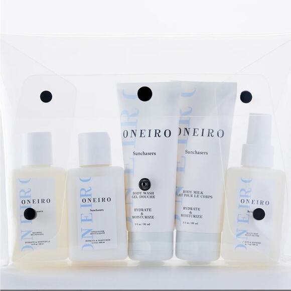 Oneiro Sunchasers Ready, Go Kit! Shampoo Conditioner Body Wash Body Milk Mist - Picture 1 of 9